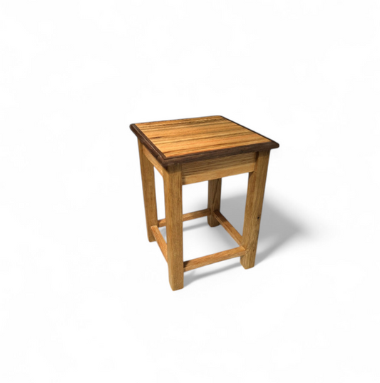 Custom red oak end table
