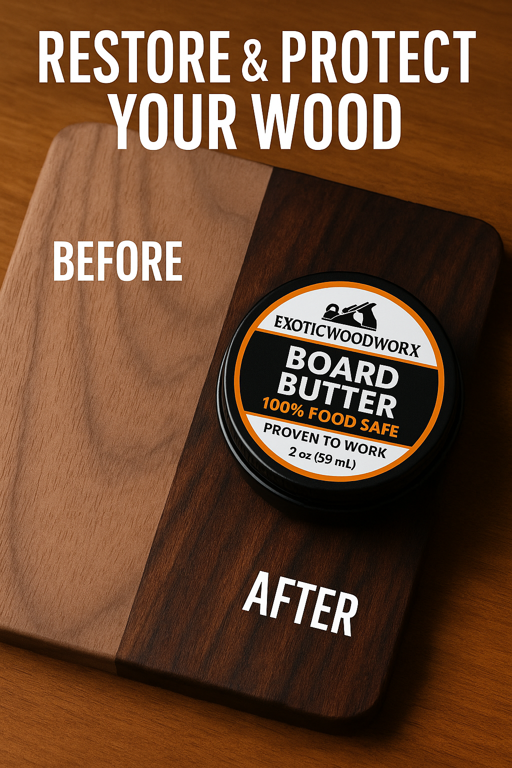 Premium cutting board butter