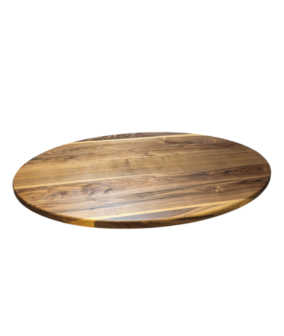 Walnut oval table top