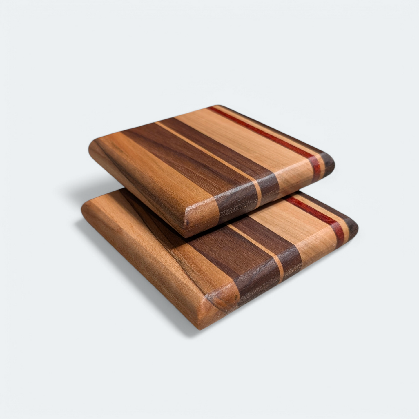 Premium exotic hardwood coaster set