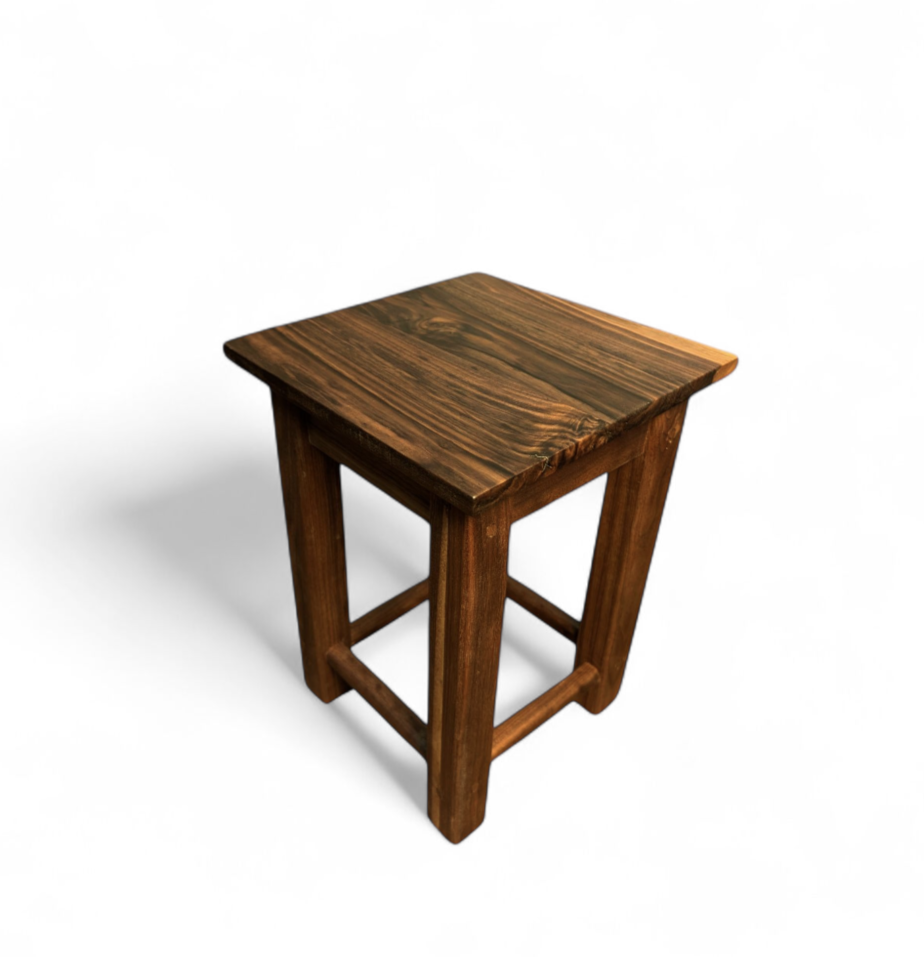 Custom walnut end table