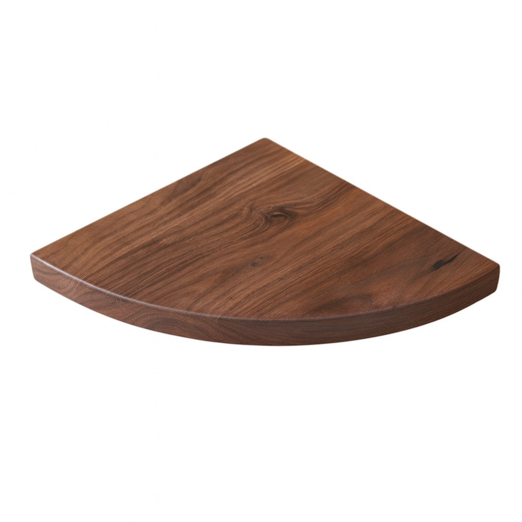 Premium handmade walnut corner shelf
