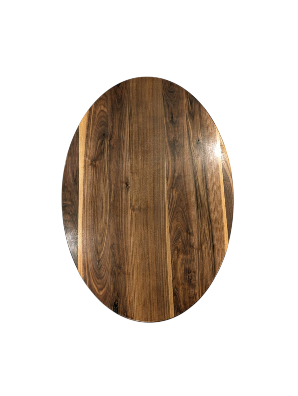 Walnut oval table top