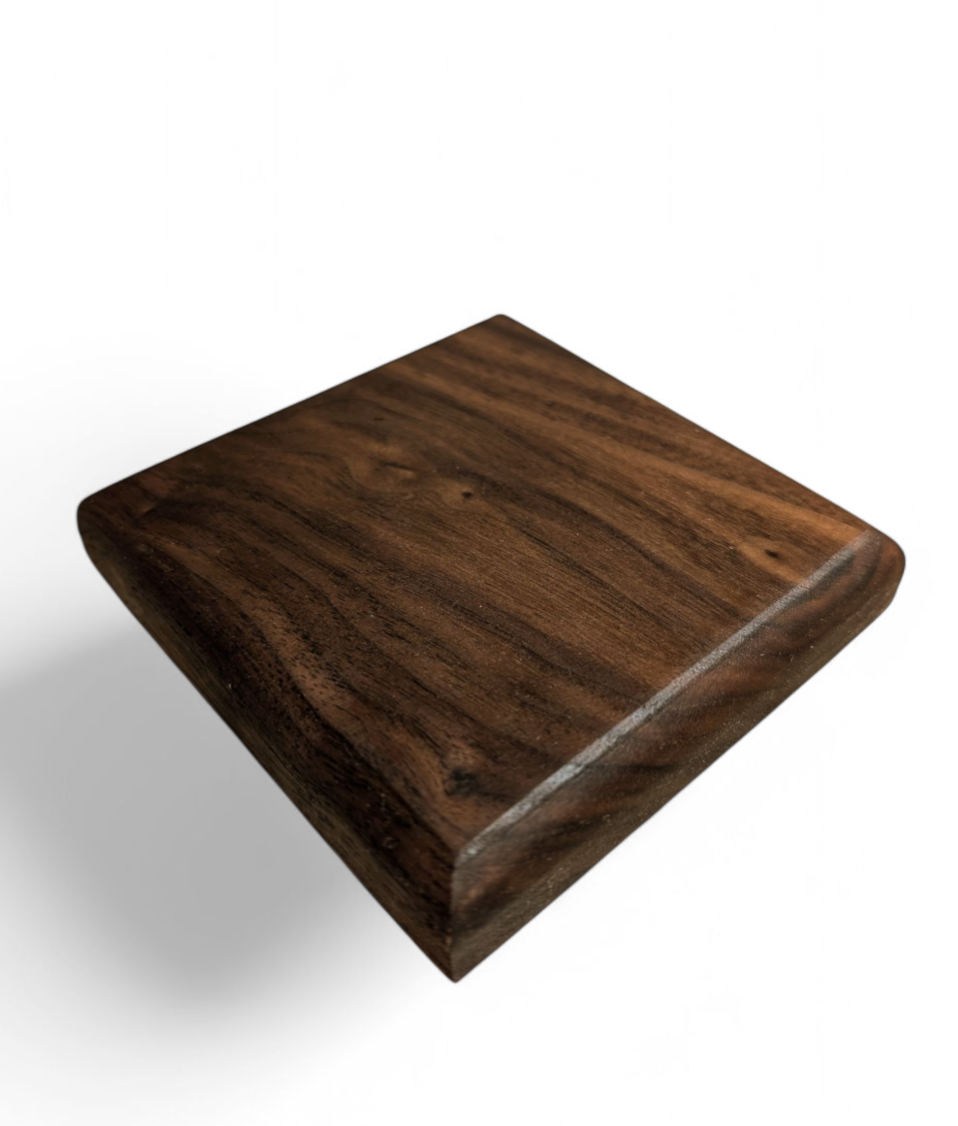 Set of 4 premium handmade walnut coasters