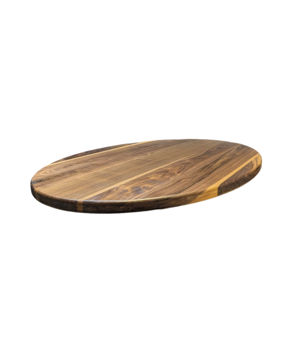 Walnut oval table top
