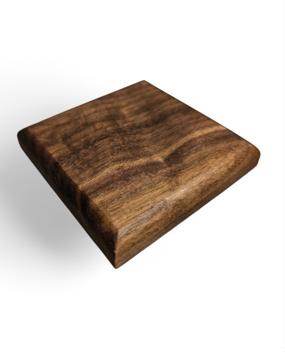 Set of 4 premium handmade walnut coasters