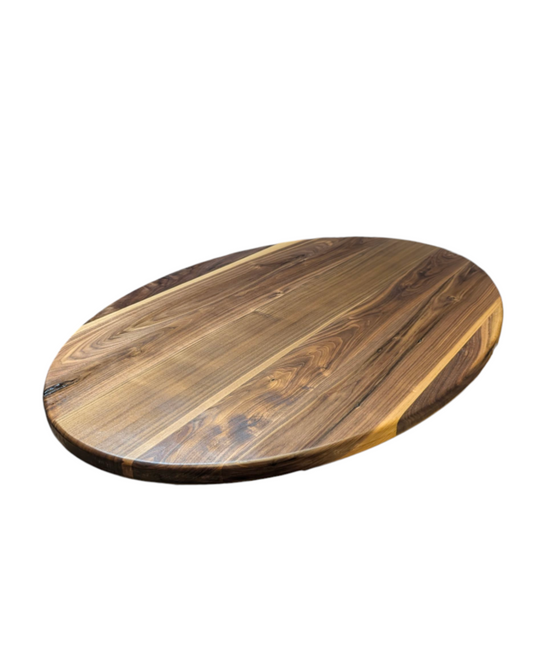 Walnut oval table top