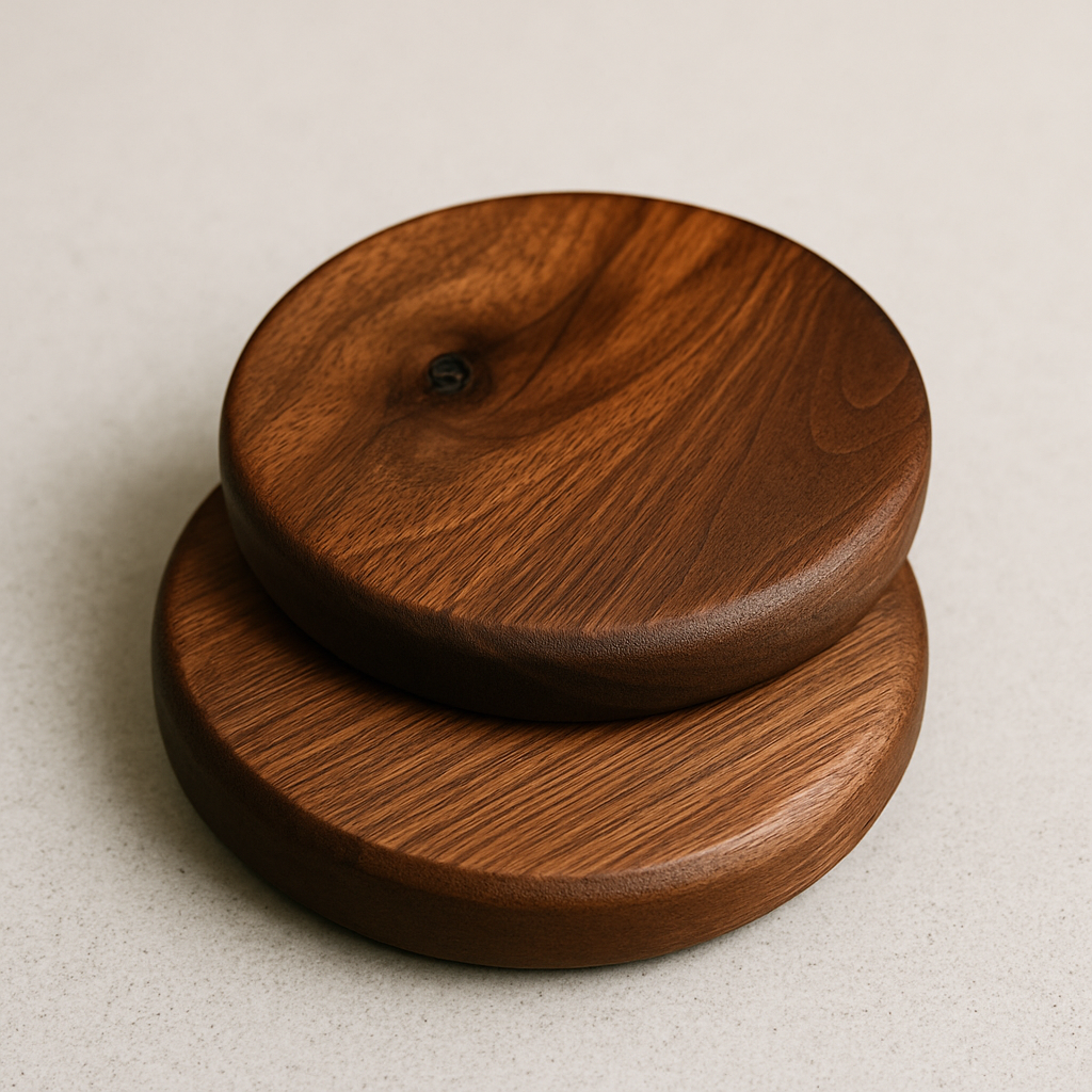 Premium handmade walnut drinks coaster