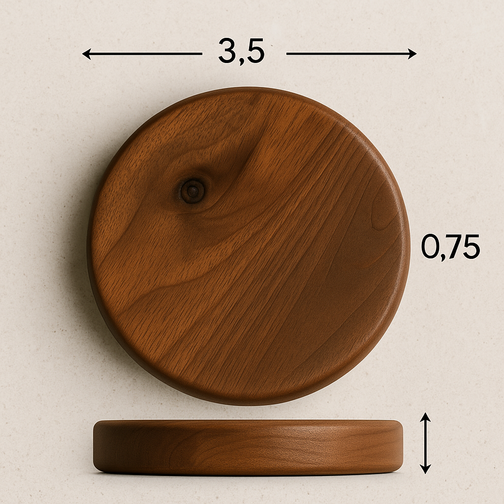 Premium handmade walnut drinks coaster