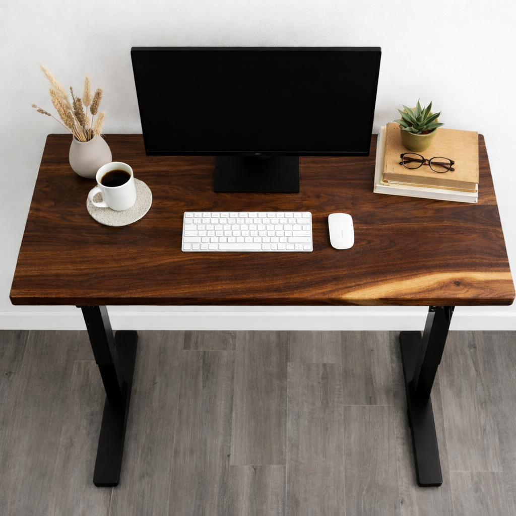 Walnut Live Edge Adjustable Height Desk
