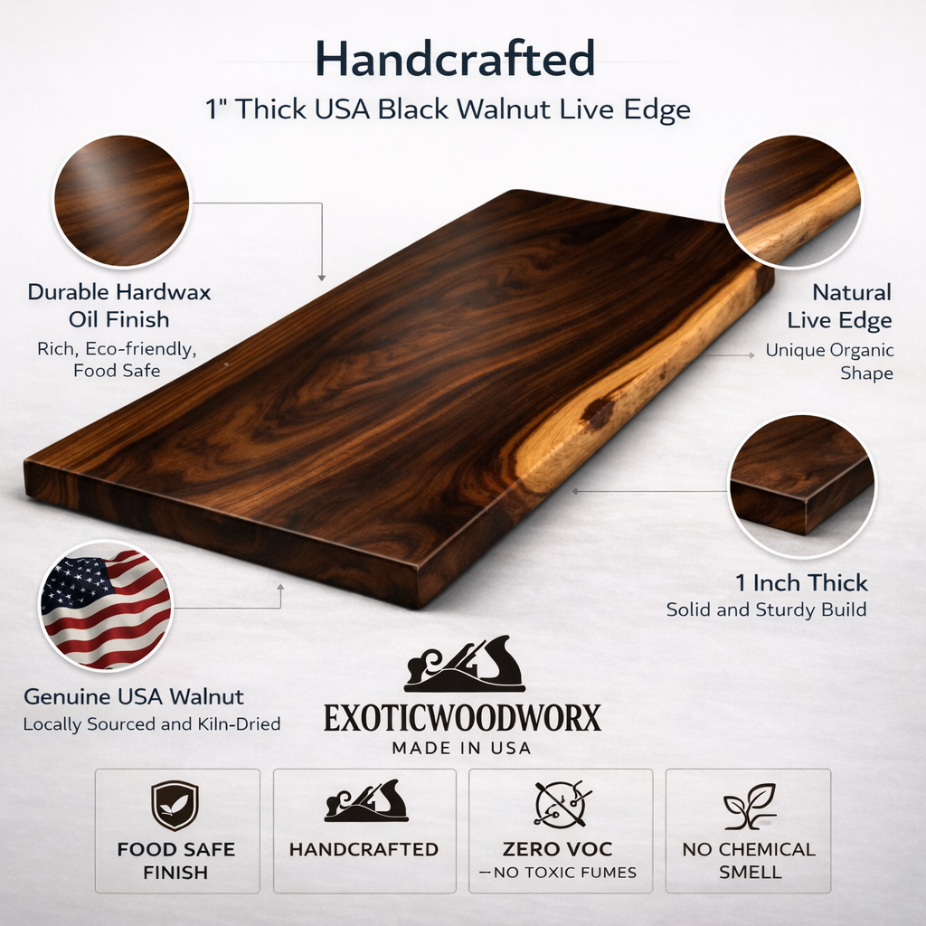 Walnut Live Edge Adjustable Height Desk