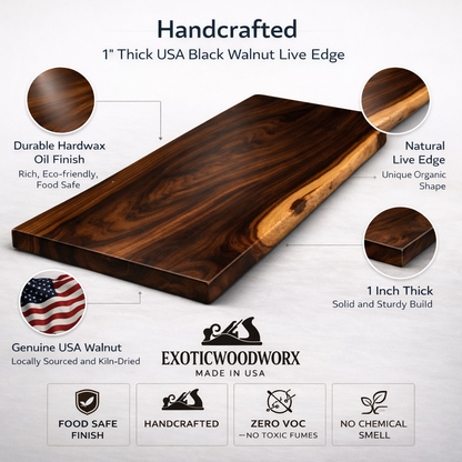 Walnut Live Edge Adjustable Height Desk