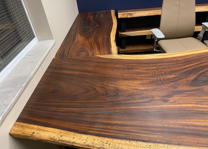 Custom office desk, and shelving for Michael