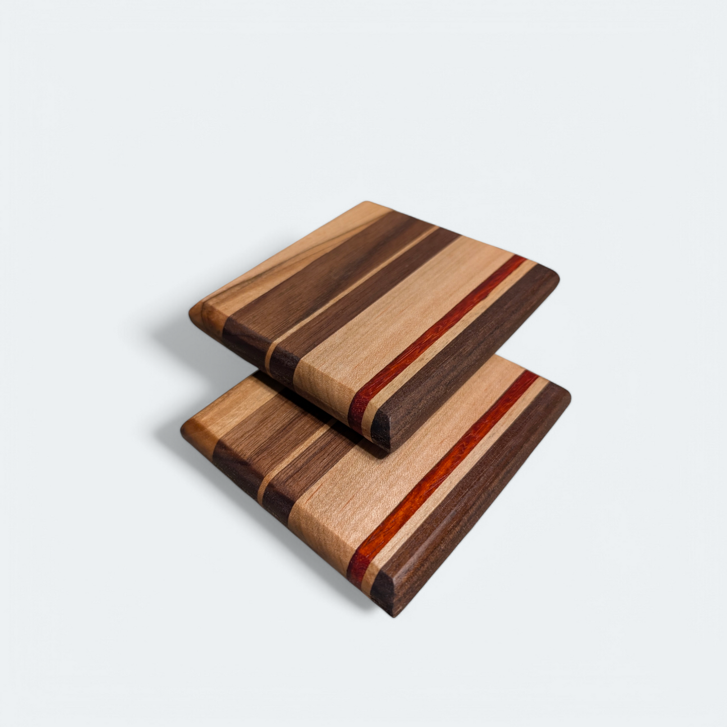 Premium exotic hardwood coaster set