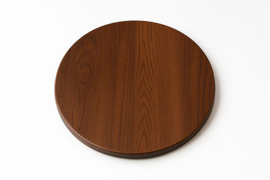 Premium handmade white oak, stained dark round table top
