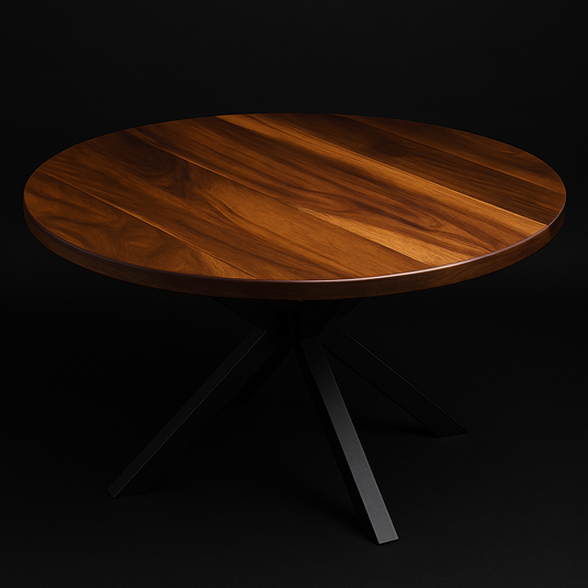 Walnut dining table with modern base size (small)