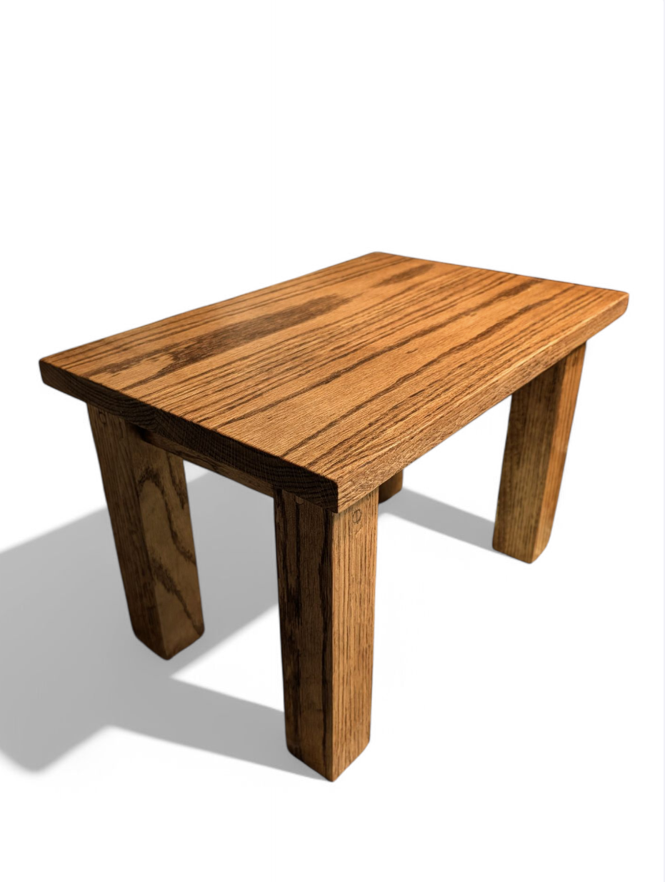 Custom set of oak end tables