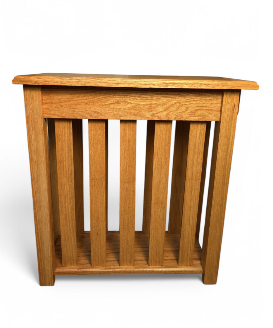 Custom oak mission style end table