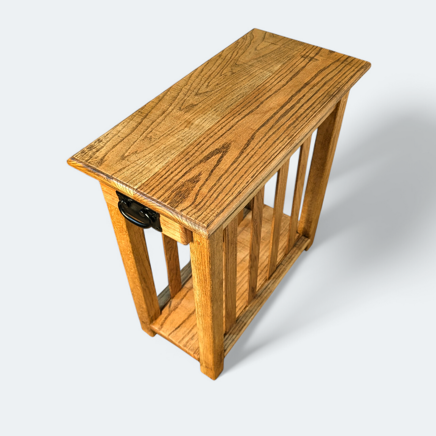 Custom mission style oak end table