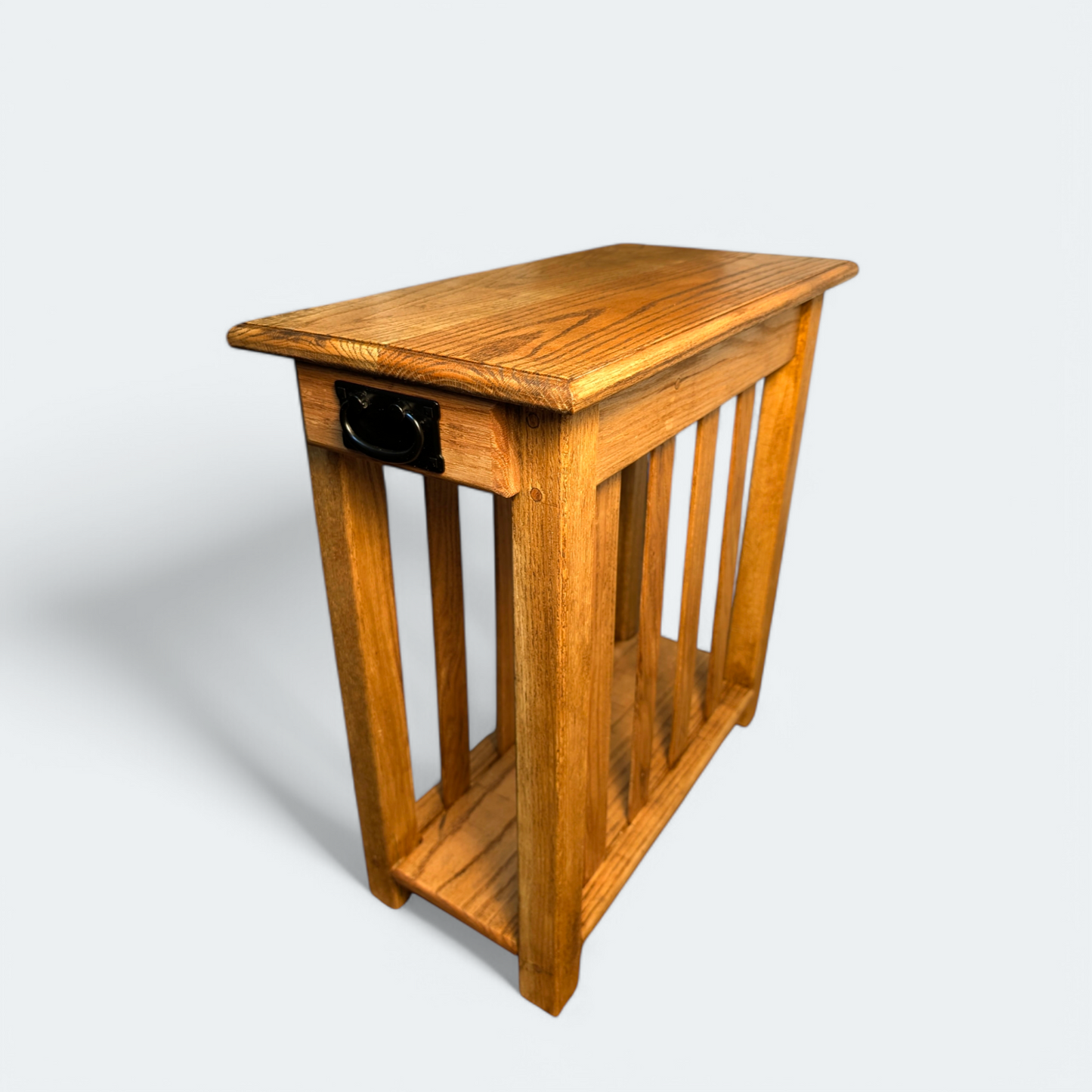 Custom mission style oak end table