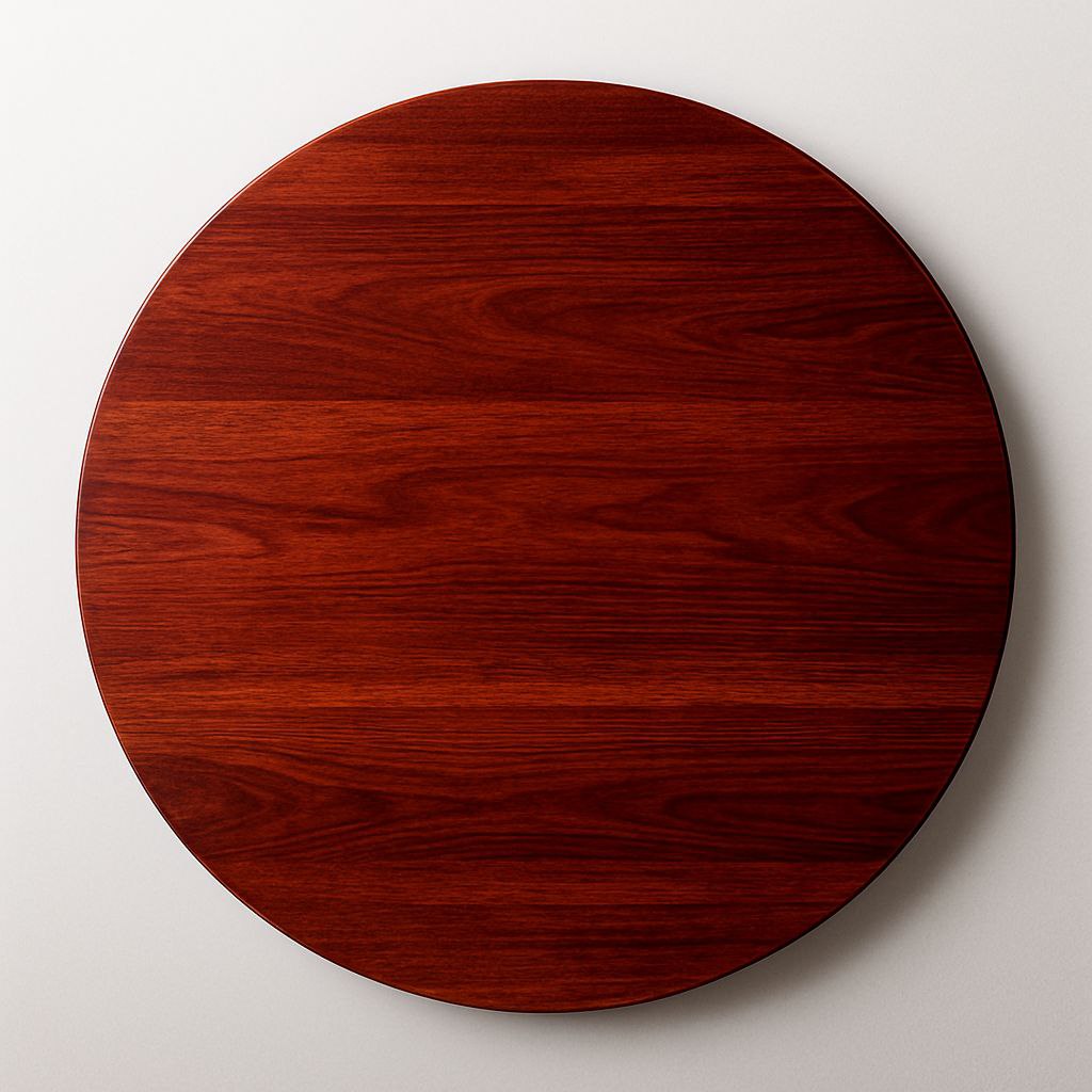 Handmade custom sized padauk round table top