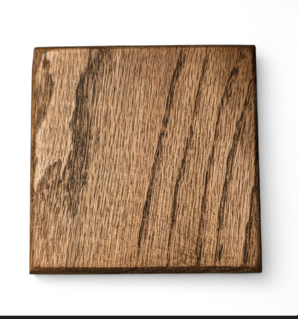 Premium oak coaster set