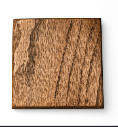 Premium oak coaster set