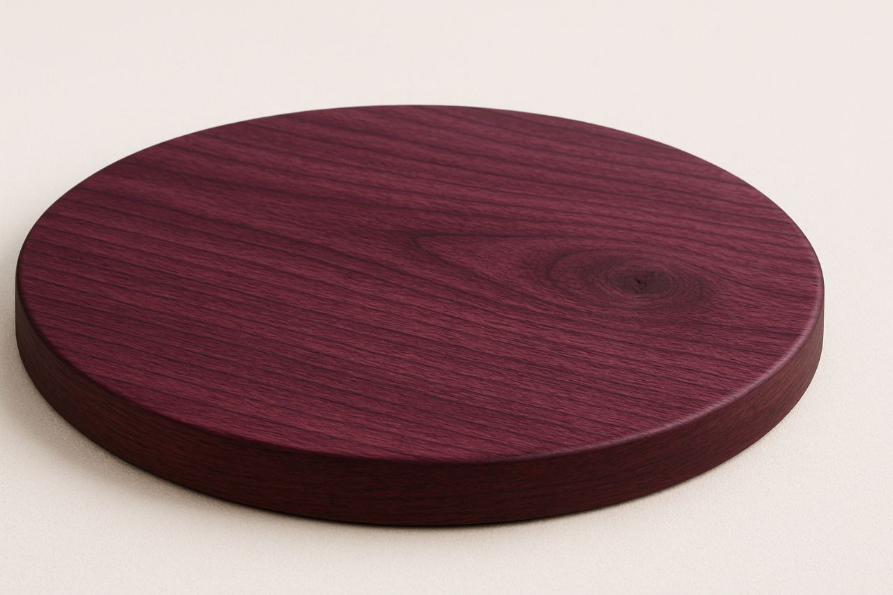 Handmade Custom Sized Purple Heart Round Table Top