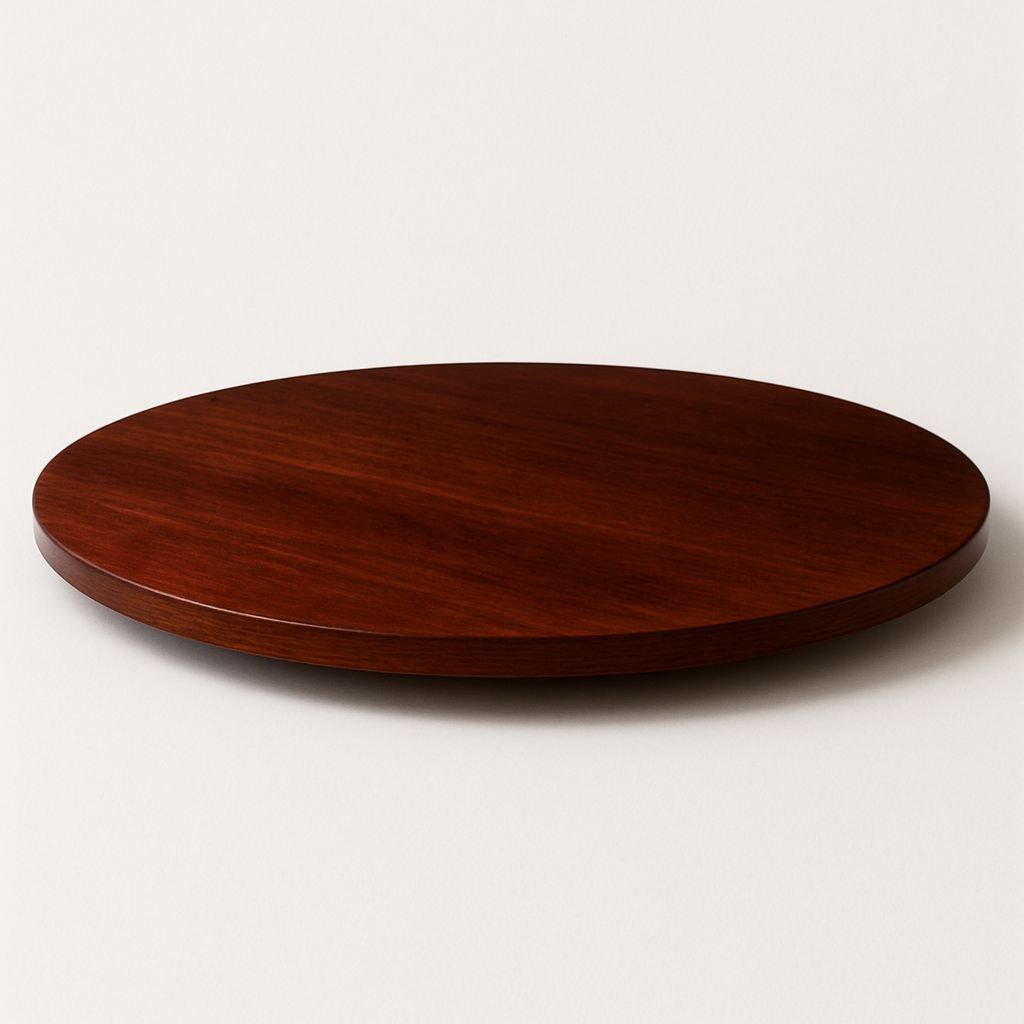 Handmade custom sized padauk round table top