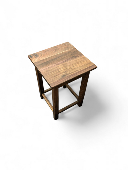 Handcrafted walnut end table