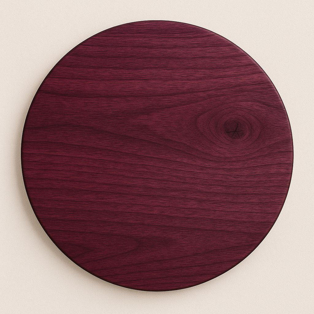 Handmade Custom Sized Purple Heart Round Table Top