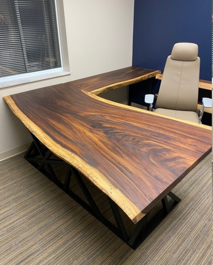 Custom office desk, and shelving for Michael
