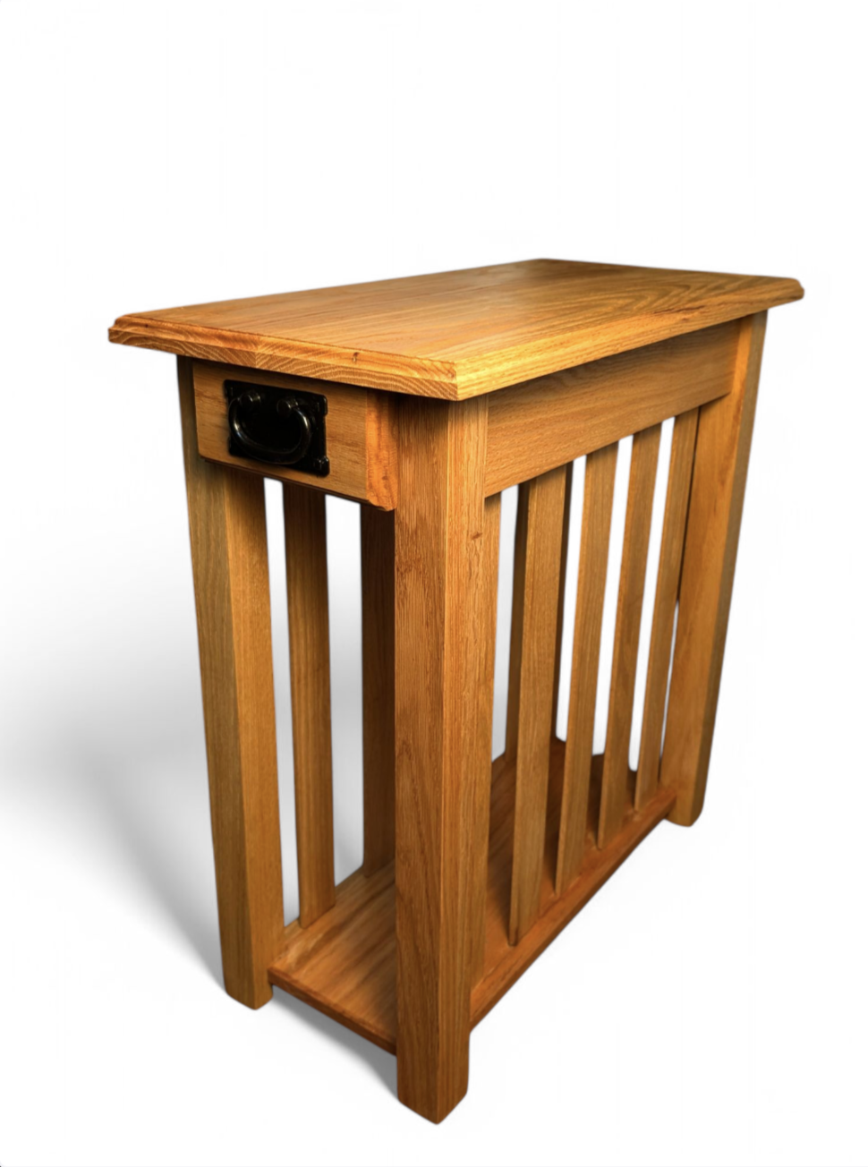 Custom oak mission style end table