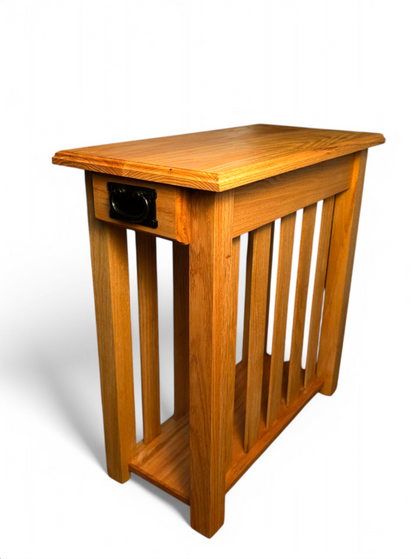 Custom oak mission style end table