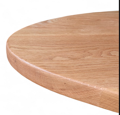 Handmade custom sized oval white oak table top