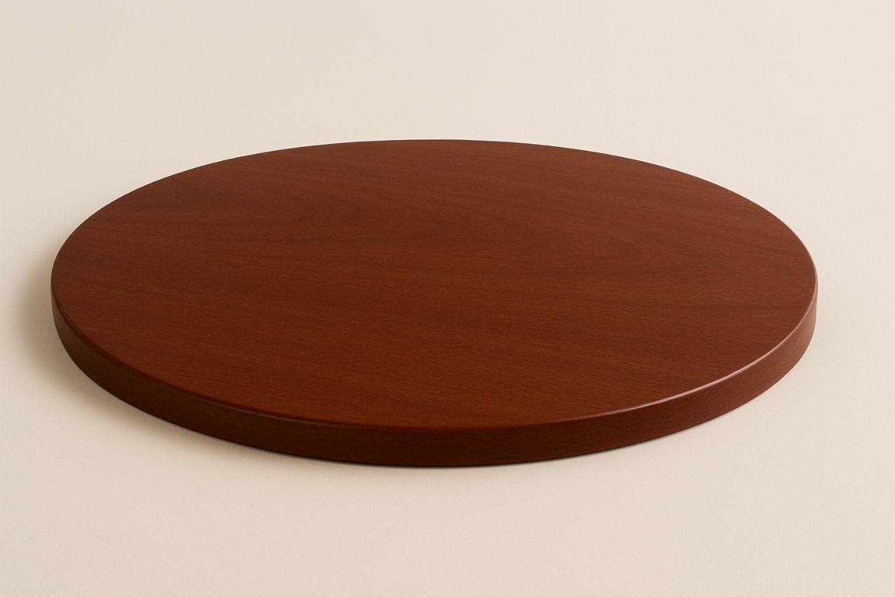 Handmade Custom Sized Mahogany Round Table top