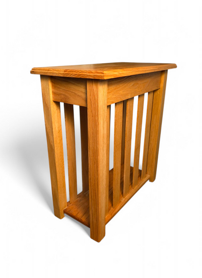Custom oak mission style end table