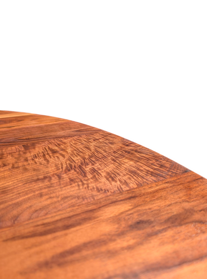 Figured walnut 6 ft round dining table