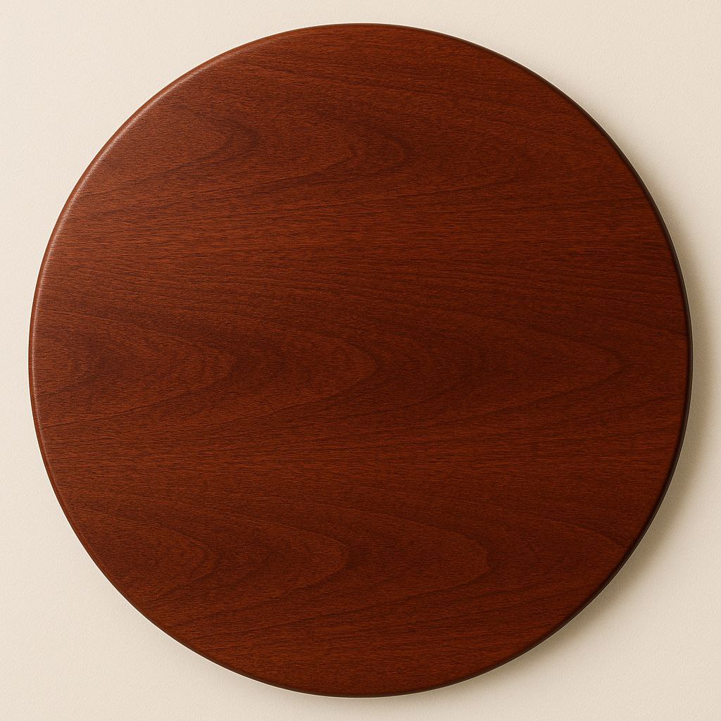 Handmade Custom Sized Mahogany Round Table top