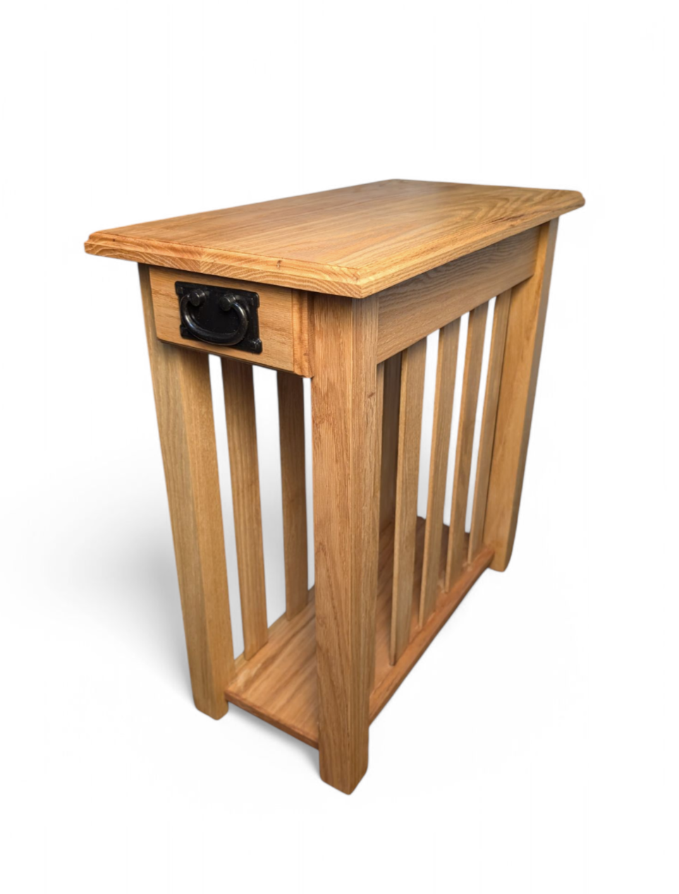 Custom white oak end table