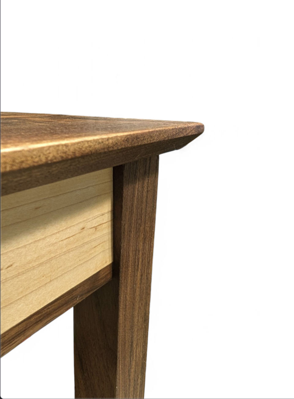 Custom walnut and maple shaker end table