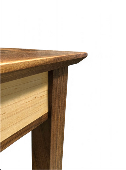 Custom walnut and maple shaker end table