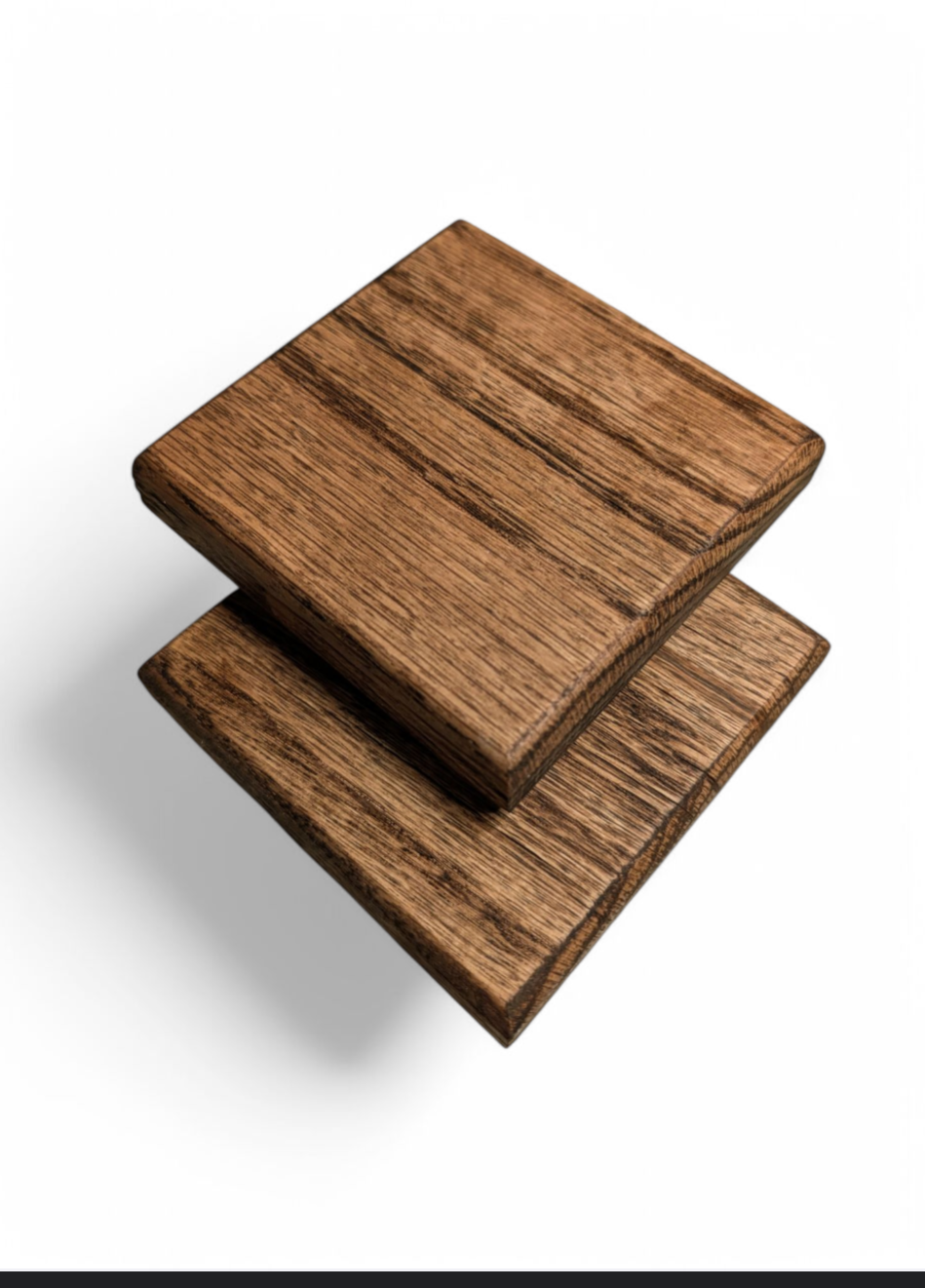 Premium oak coaster set